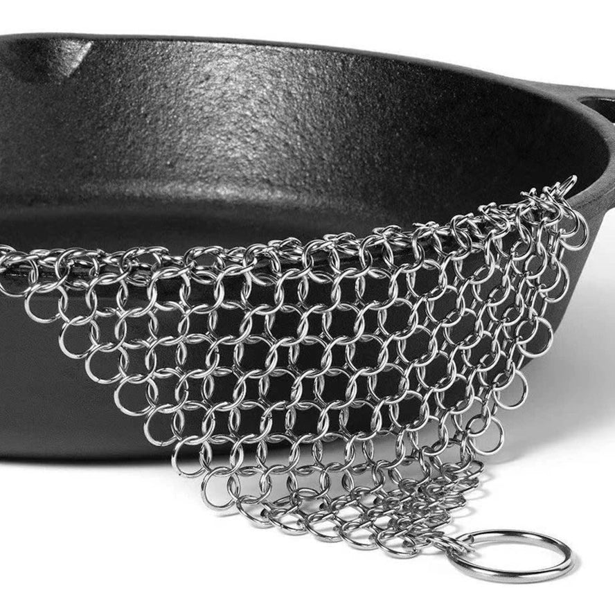 Chain Mail Cast Iron Scrubber & Cleaner by Outset (8" x 6")
