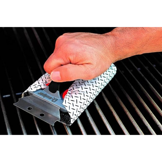 Q-Swiper® BBQ Grill Cleaner & Scraper + 25-Pack of Moist Q-Swiper® Cleaning Wipes by Proud Grill