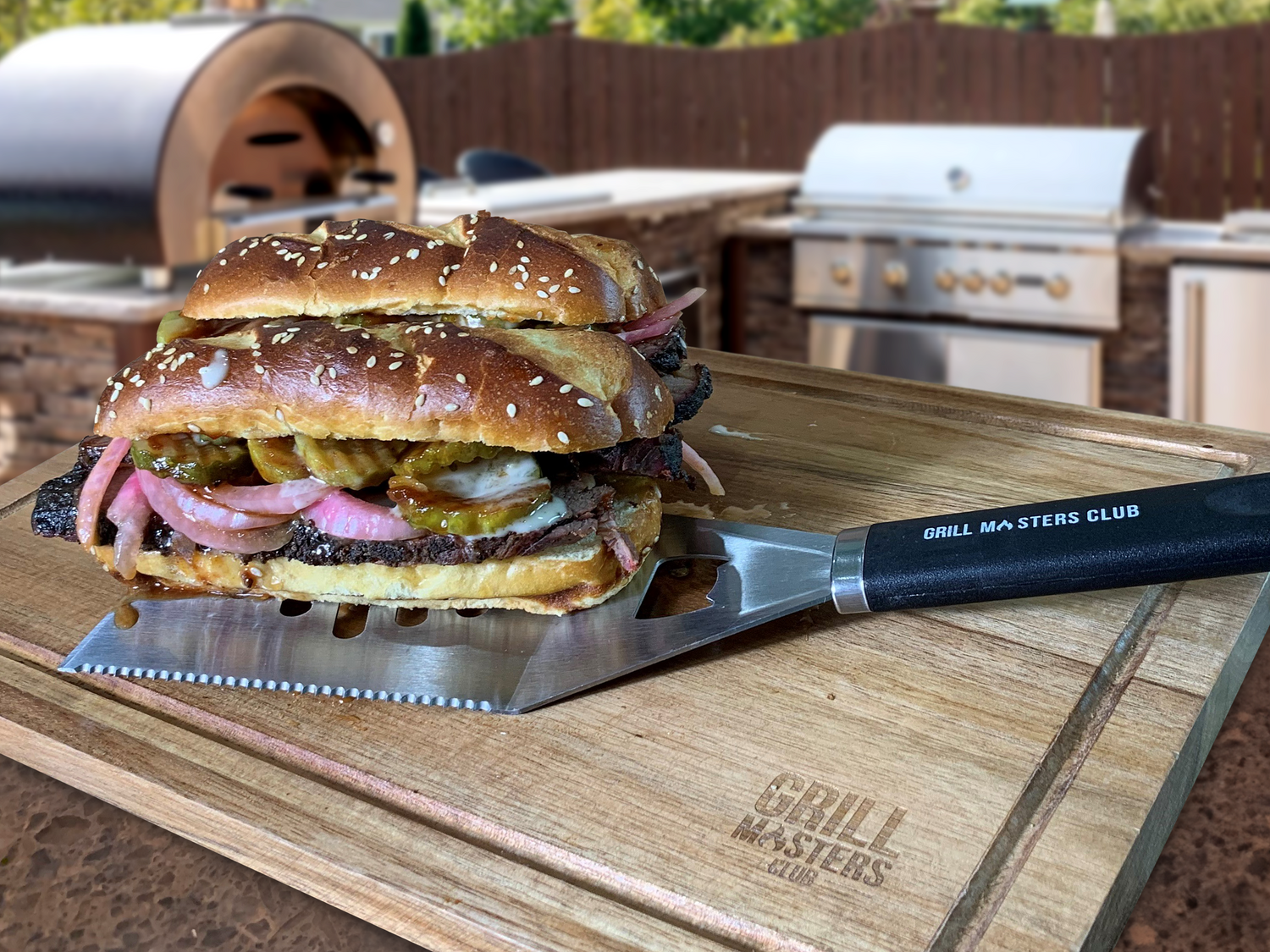 BBQ Champion's Bundle: Prep Tub, Grill Cleaning Set, 4-in-1 Spatula, Magnetic Grilling Gloves