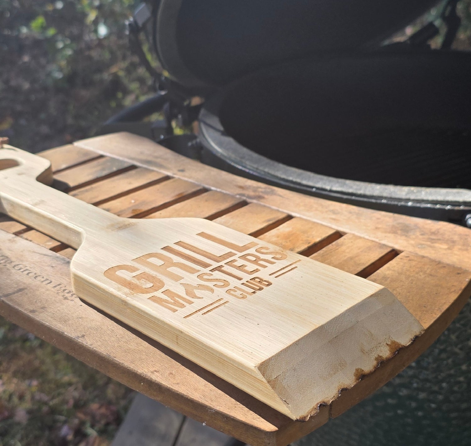 Grill Masters Club Bamboo Grill Scraper - Bristle-Free Wooden Grate Cleaner