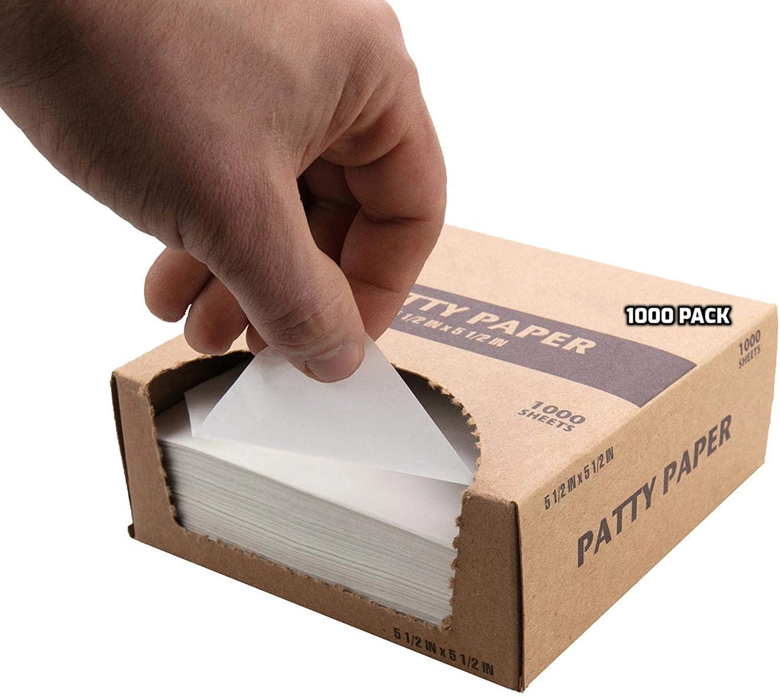 Smash Burger Patty Liner Paper 5.5" x 5.5" - Square Patty Paper (1000 Sheets)