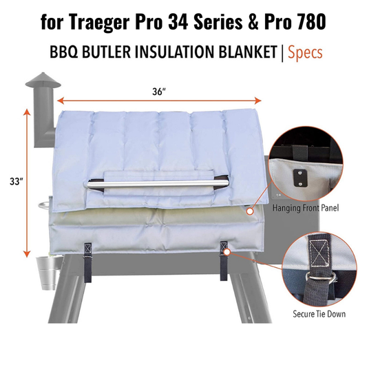 Smoker Insulation Blanket for Traeger Pro 34 Series & Traeger Pro 780 (Large)
