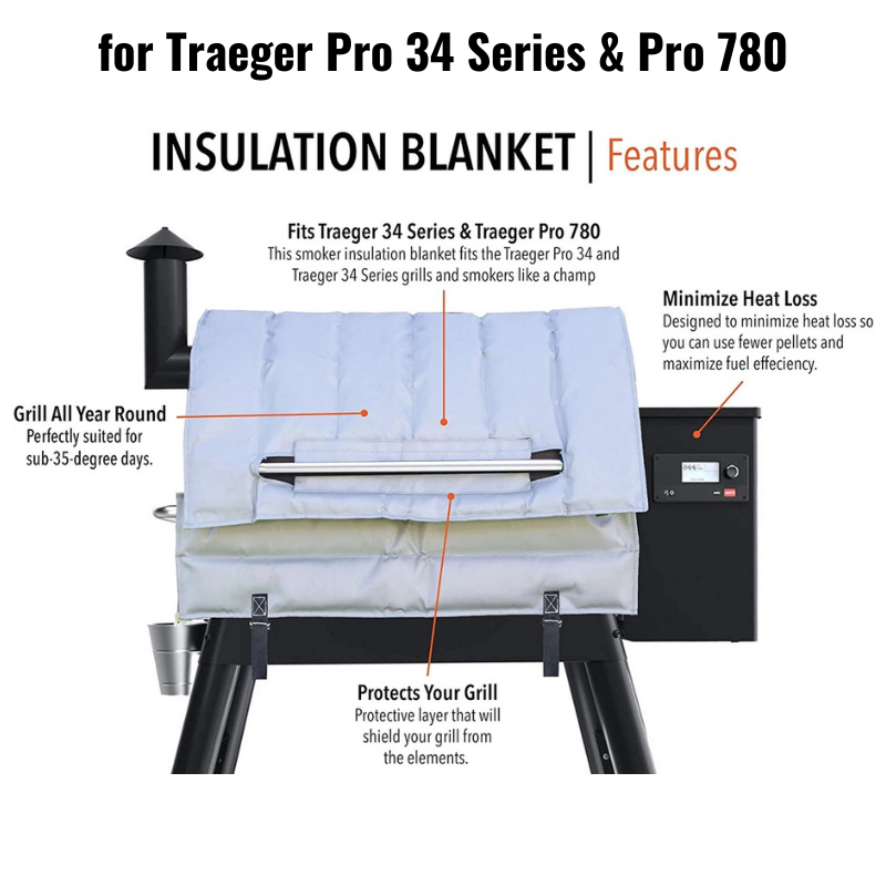 Smoker Insulation Blanket for Traeger Pro 34 Series & Traeger Pro 780 (Large)