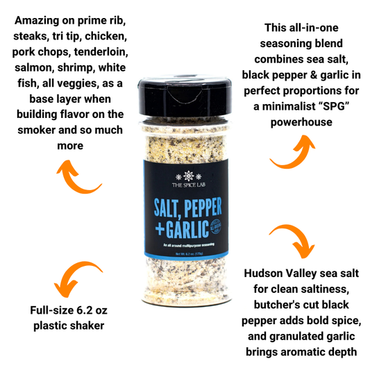 Salt, Pepper + Garlic Seasoning by The Spice Lab (6.2 oz)