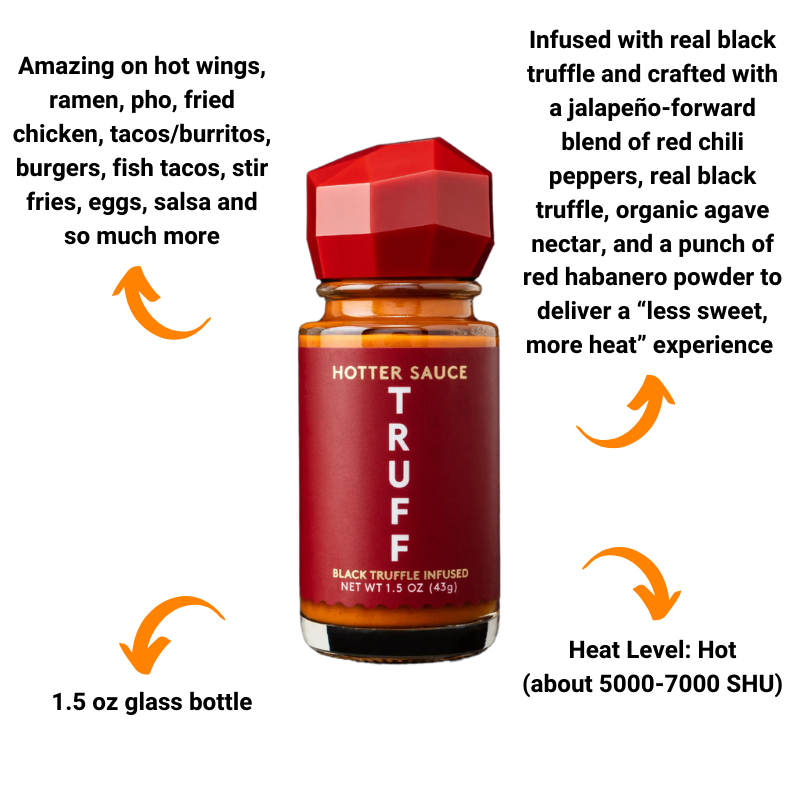 Truffle-Infused Hot Sauce Variety Pack by TRUFF (3-Pack Gift Set)