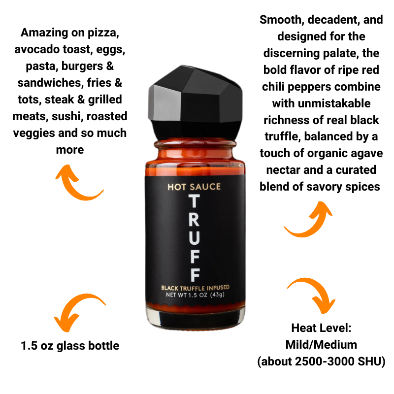 Truffle-Infused Hot Sauce Variety Pack by TRUFF (3-Pack Gift Set)