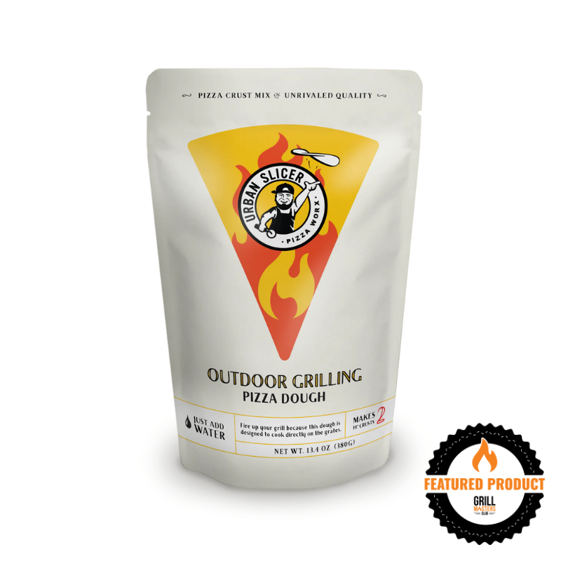 Pitmaster's Grilled Pizza Kit – Outdoor Pizza Bundle w/ Dough, Sauce, Pepperoni & Seasonings by Urban Slicer Pizza Worx