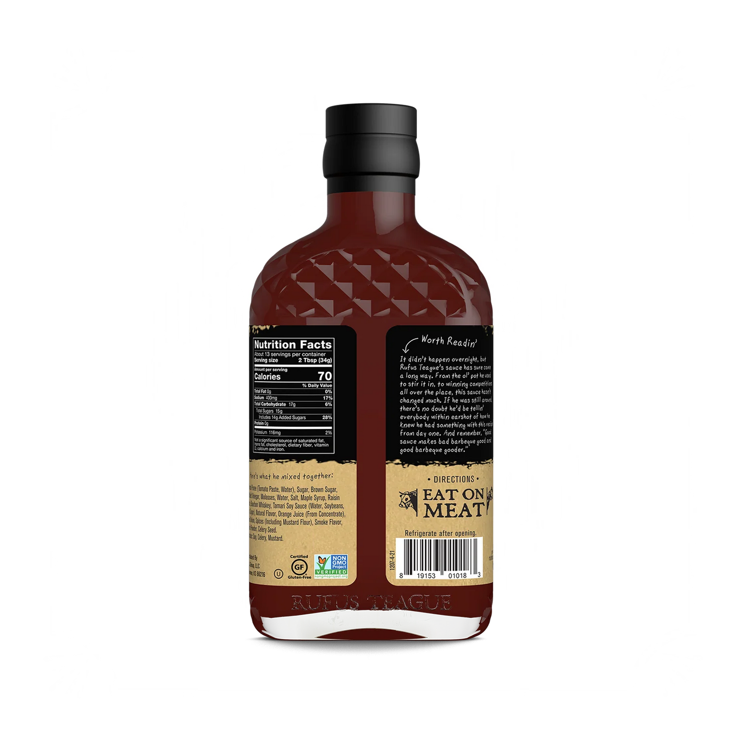 Rufus Teague Whiskey Maple BBQ Sauce (15.25 oz)