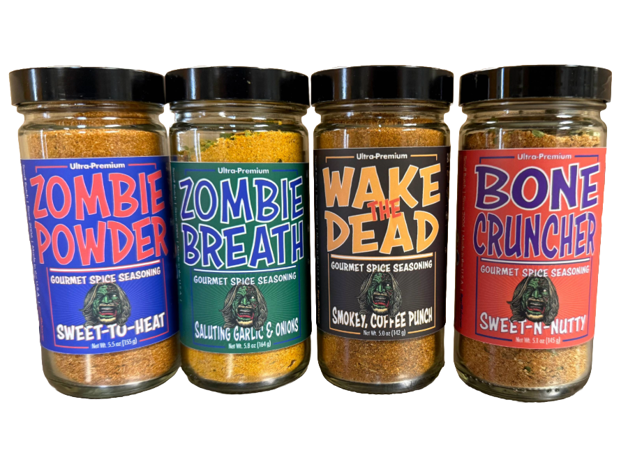 Zombie Spice Rub 4-Pack Gift Set: All-Purpose Spice Blends for Cooking
