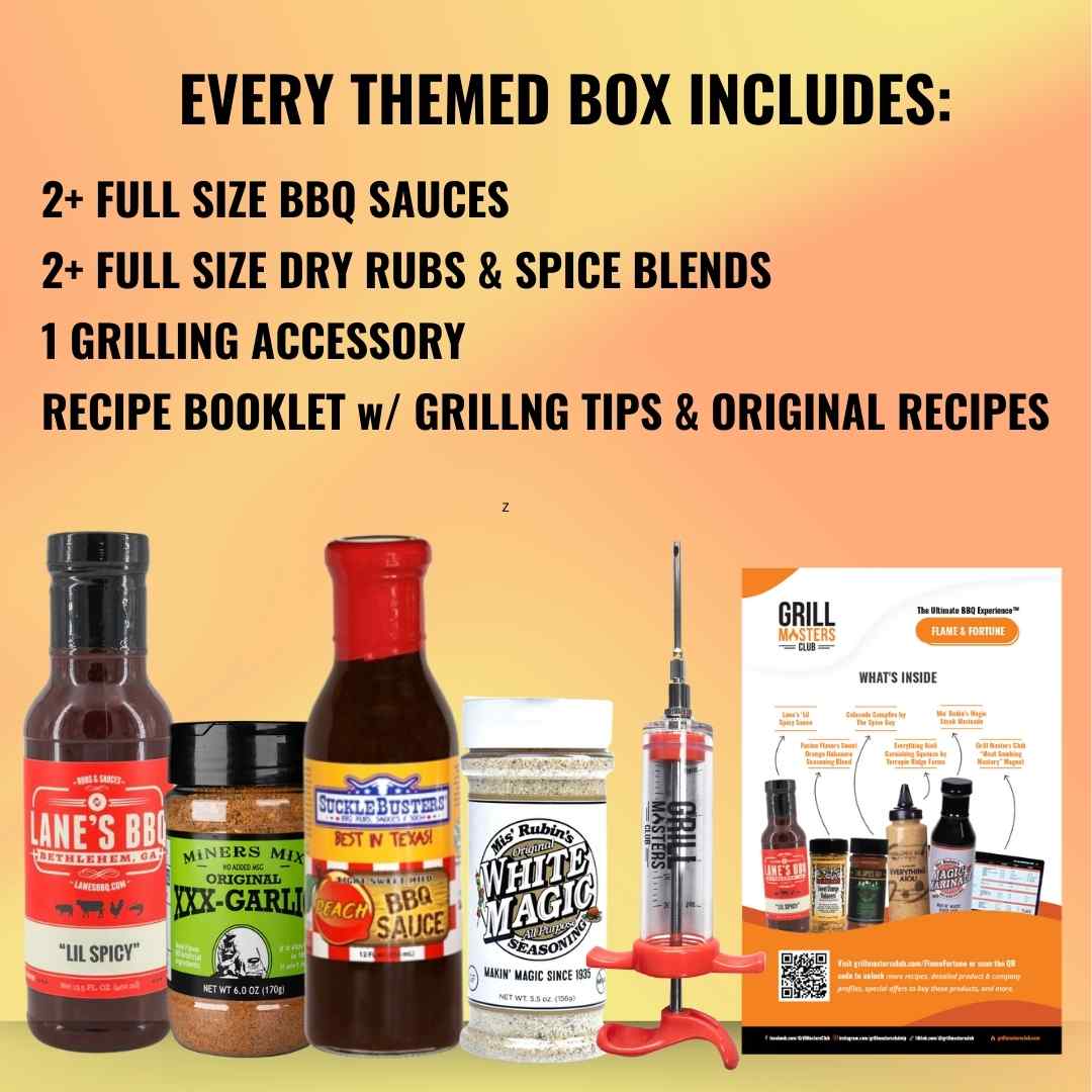 Mystery Grilling & BBQ Box: Sauces, Rubs, Tools + Recipes