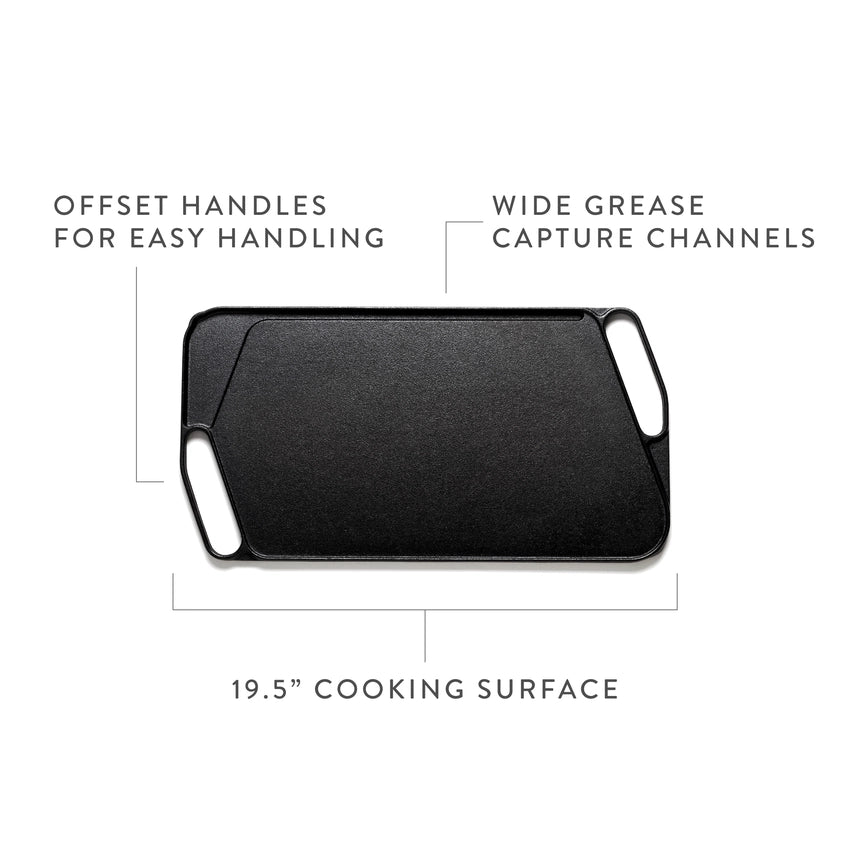 21" Reversible Cast Iron Griddle by Barebones