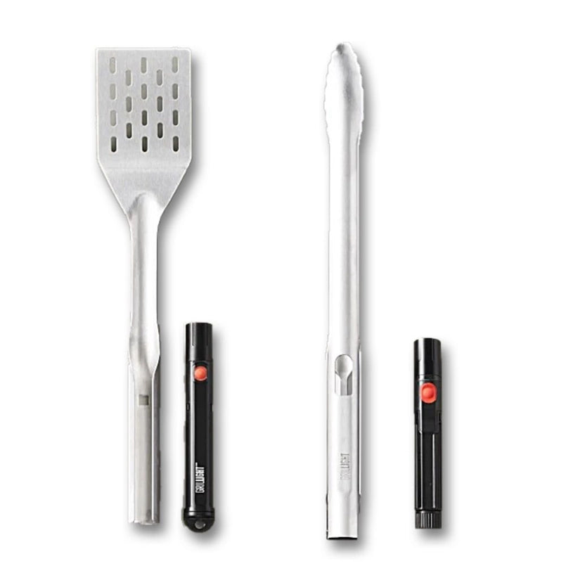 Midnight Smoker Bundle: LED Tongs & Spatula + Grill Light + Grill Mitts