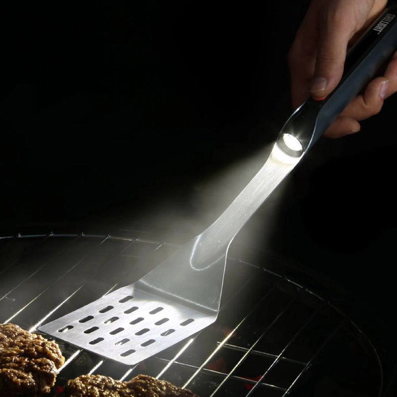 Midnight Smoker Bundle: LED Tongs & Spatula + Grill Light + Grill Mitts