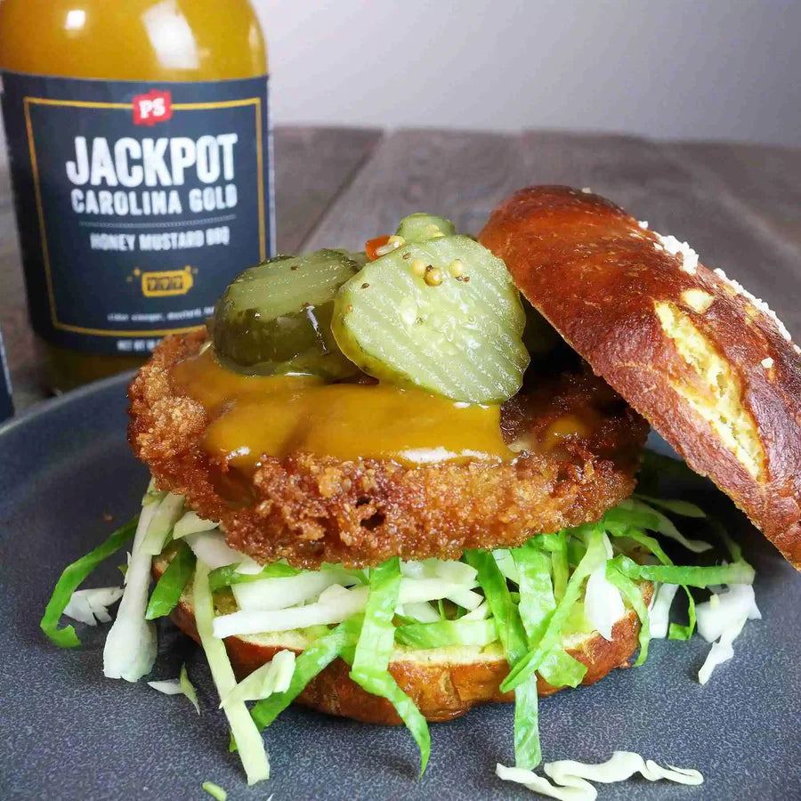 Jackpot Carolina Gold BBQ Sauce by PS Seasoning (15 oz)