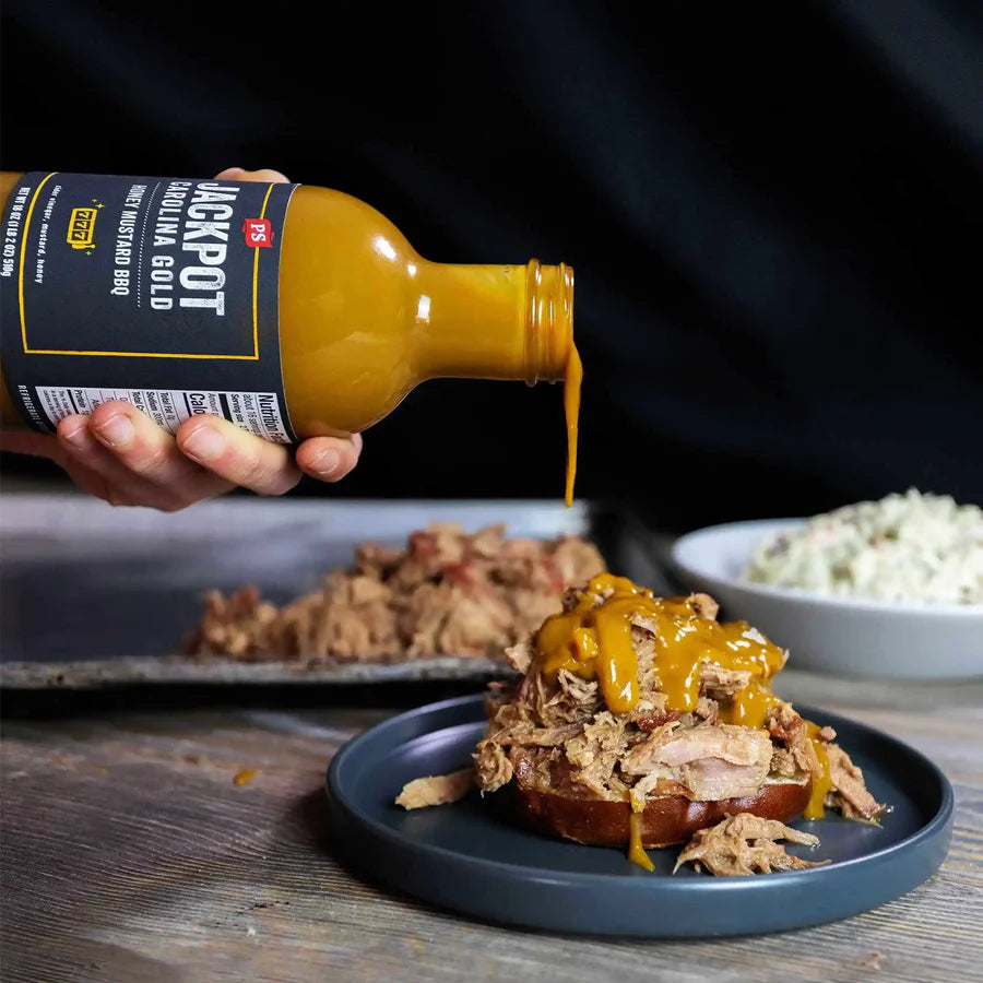 Jackpot Carolina Gold BBQ Sauce by PS Seasoning (15 oz)