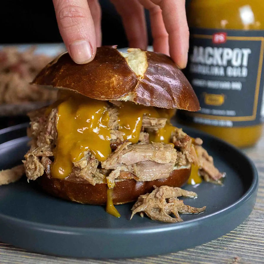 Jackpot Carolina Gold BBQ Sauce by PS Seasoning (15 oz)