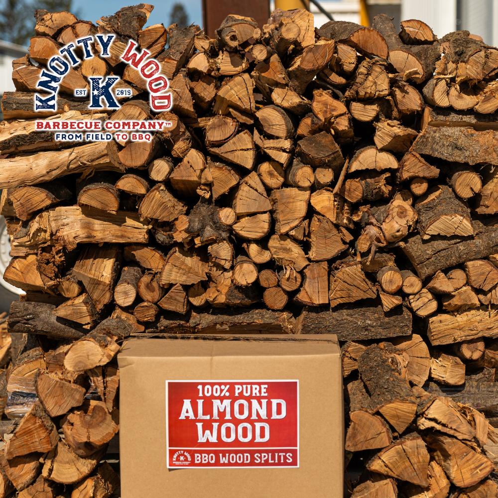 100% Pure Almond Wood Splits by Knotty Wood (46-50lb)