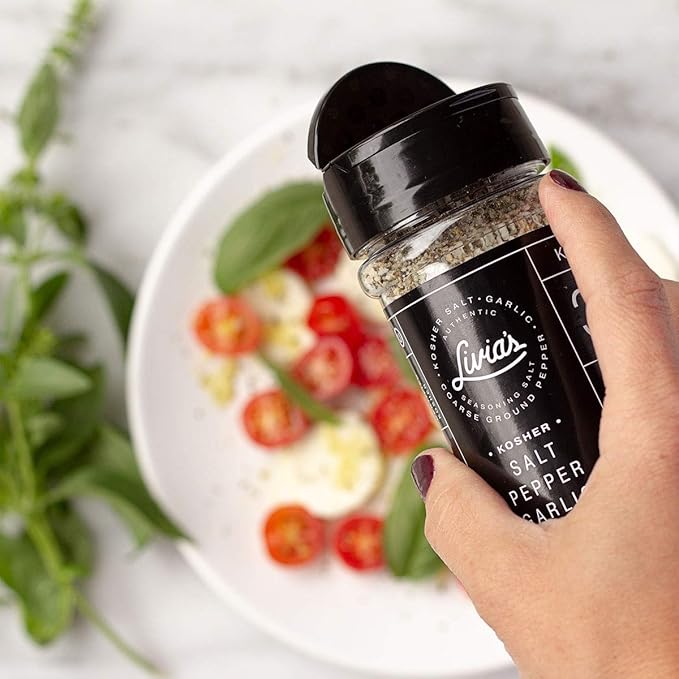 Livia's Salt Pepper Garlic (3 oz plastic shaker) - Best-Selling SPG