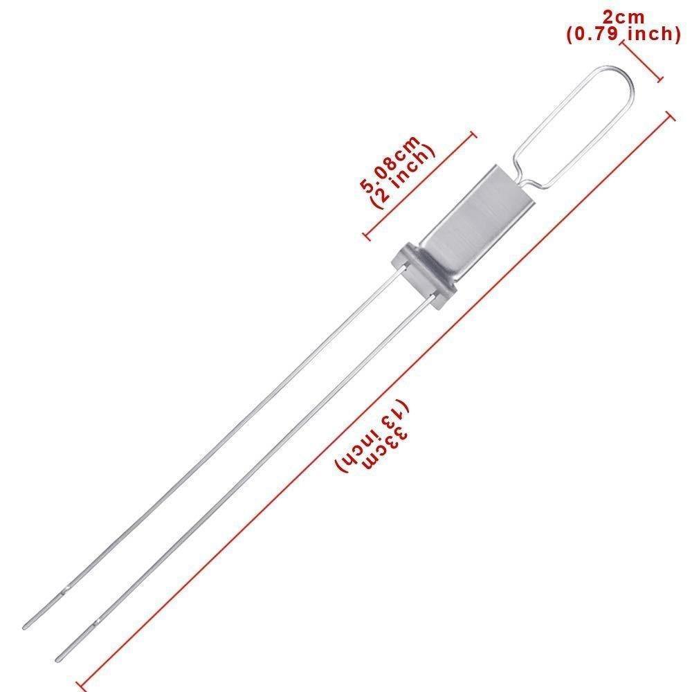 13" Stainless Steel BBQ Skewers by Grill Masters Club (Set of 6)