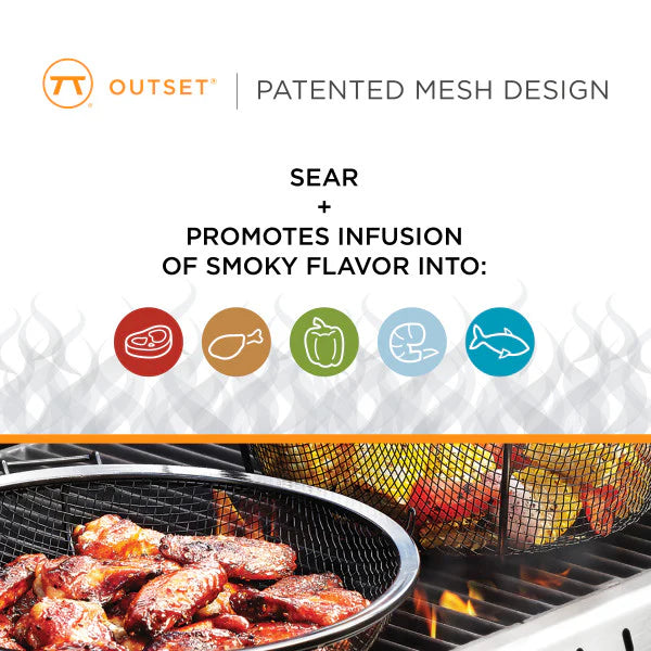 Jumbo 11" Outdoor 3-in-1 Grill Basket & Skillet by Outset