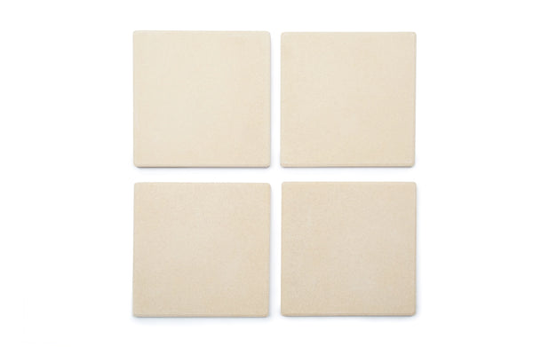 Outset Cordierite Pizza Stone Tiles - Set of 4 Personal 7.5" Grill & Oven Pizza Stones