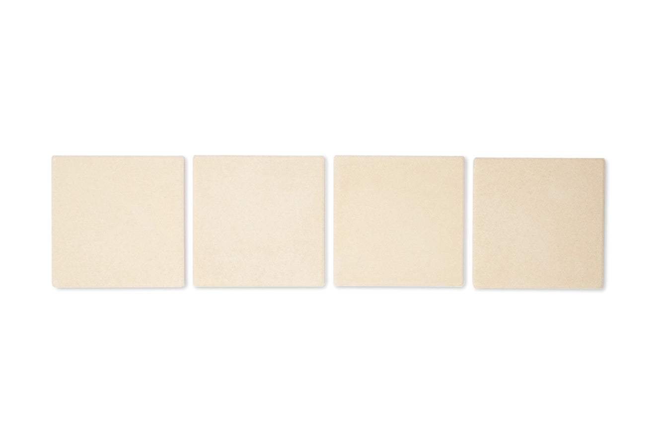Outset Cordierite Pizza Stone Tiles - Set of 4 Personal 7.5" Grill & Oven Pizza Stones
