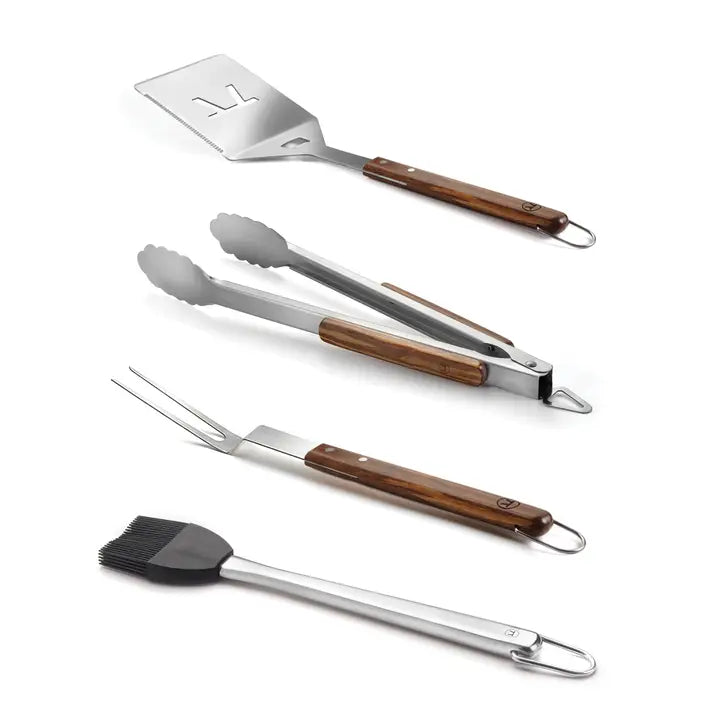 Grande 4-pc Stainless Steel Grill Tool Set - Verde Collection by Outset